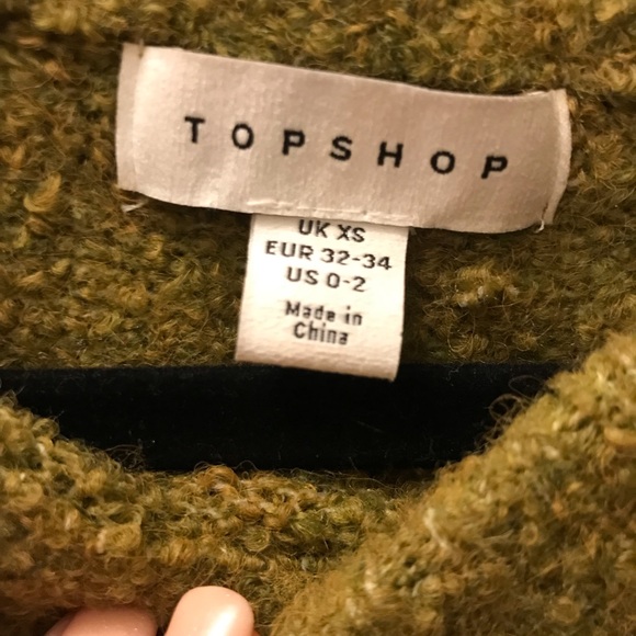 Topshop Olive Green Wool Stretch Sweater - Picture 3 of 4